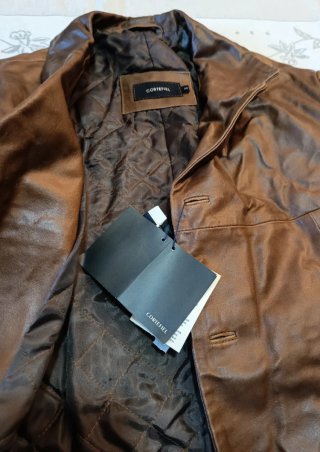 Chaqueta Cortefiel Piel Marrón Talla M