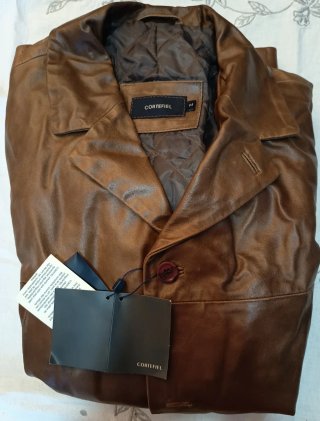 Chaqueta Cortefiel Piel Marrón Talla M
