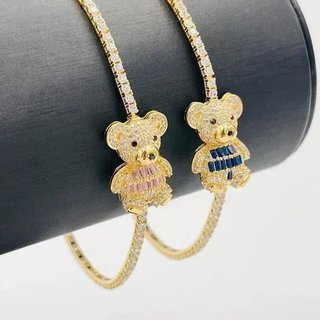 Pulsera Oso Rosa 18k