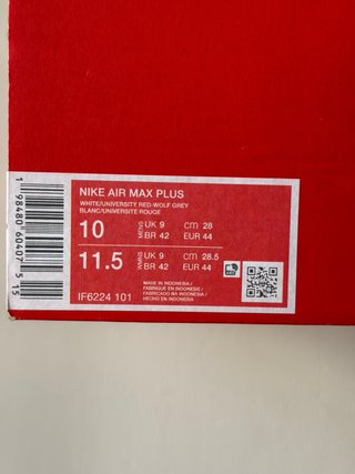 Nike Air Max Plus TN ‘White University Red’