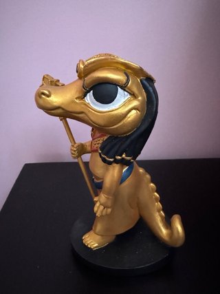Estátua Sobek Dourada Egípcia
