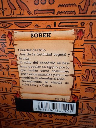 Estátua Sobek Dourada Egípcia