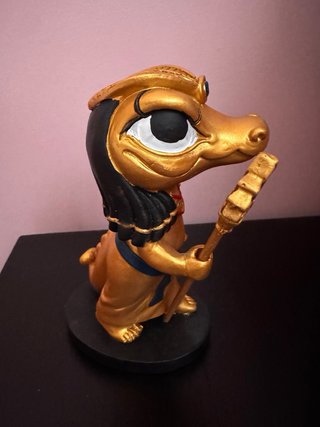 Estátua Sobek Dourada Egípcia