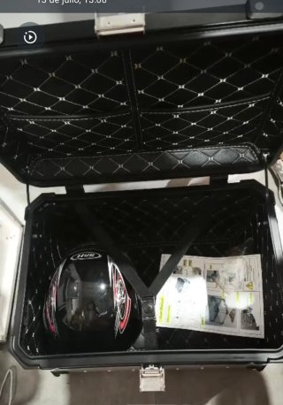 Maleta Baúl Moto Aluminio Negro 65l