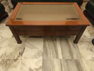 Mesa de centro madera y cristal