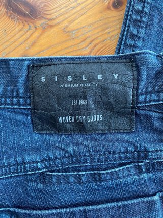 Jeans Sisley Slim Fit 5 Tasche Blu