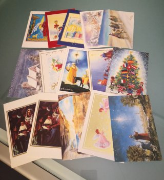 Lote 57 Postales Navideñas Variadas con sus sobres