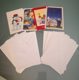 Lote 57 Postales Navideñas Variadas con sus sobres