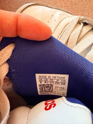 Adidas Zapatillas Blancas y Azules Talla 42