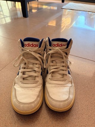 Adidas Zapatillas Blancas y Azules Talla 42