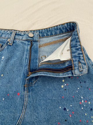 Falda Stradivarius efecto pintura T34