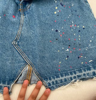 Falda Stradivarius efecto pintura T34