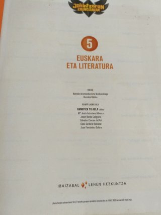 Euskera eta literatura 5