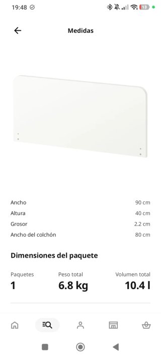 Cabecero cama Slakt Ikea rosa claro a estrenar