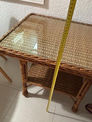 Juego mesa y sillas mimbre   RECOGIDA PUNTA UMBRIA