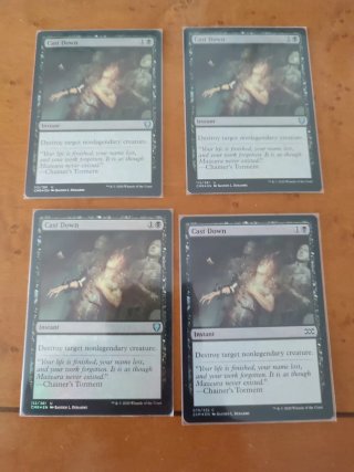 4x Cartas Magic Cast Down MTG (FOIL)