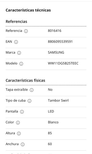 Lavadora Samsung Poco Uso