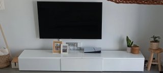 Mueble TV bajo blanco