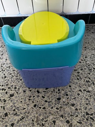 Orinal bebé azul y amarillo