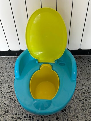 Orinal bebé azul y amarillo