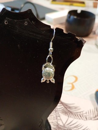 Orecchini mini sveglia argento