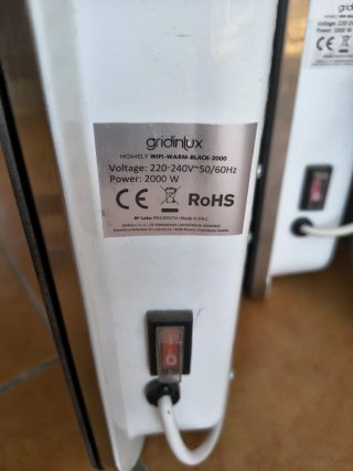 Radiador eléctrico Gridlux negro y blanco