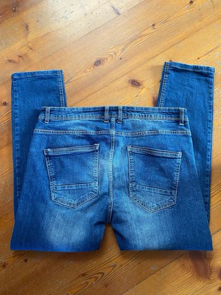 Jeans 5 tasche cotone slavato