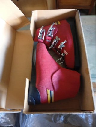 Botas de esquí vintage rojas Talla 41