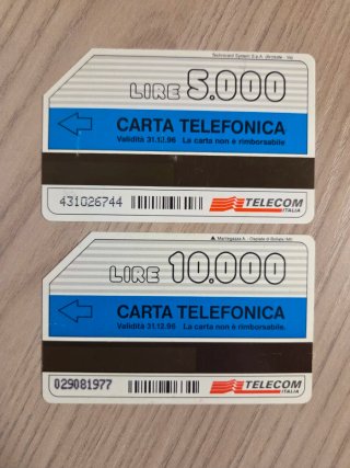 Lotto 10 Schede Telefoniche Vintage Anni '90