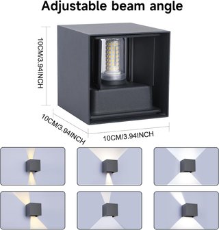 Pack 4 Apliques LED Exterior Antracita IP65