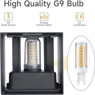 Pack 4 Apliques LED Exterior Antracita IP65