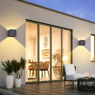 Pack 4 Apliques LED Exterior Antracita IP65