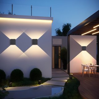 Pack 4 Apliques LED Exterior Antracita IP65