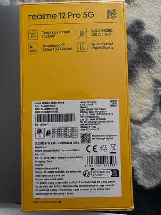 Realme 12 Pro 5G 256GB Beige Nuevo Precintado