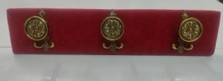 Colgador de pared diseño dorado y rojo