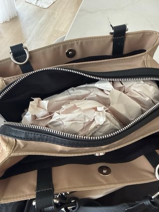 Bolso Tote Roberto Verino Beige y Negro