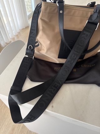 Bolso Tote Roberto Verino Beige y Negro