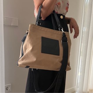 Bolso Tote Roberto Verino Beige y Negro