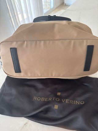 Bolso Tote Roberto Verino Beige y Negro