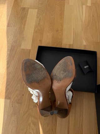 Zapatos Boss Naranja/Beige Tacon Mujer