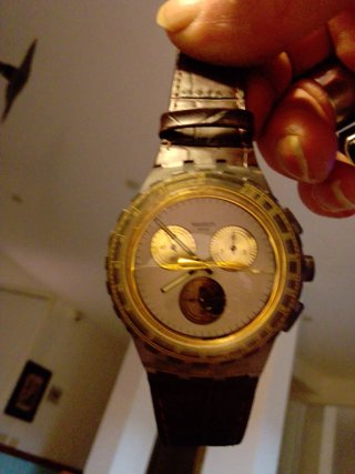Swatch Cronografo Oro Marrone