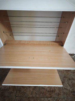 Zapatero blanco de madera