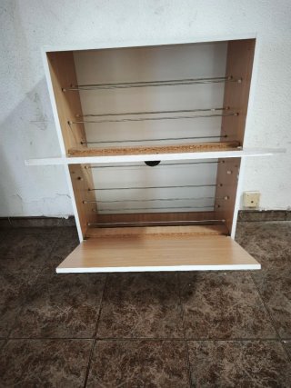 Zapatero blanco de madera