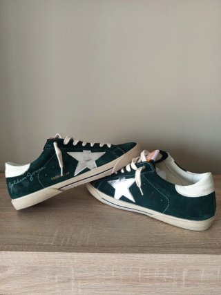 Zapatillas estilo Golden Goose Verde y Plata