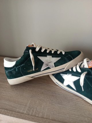Zapatillas estilo Golden Goose Verde y Plata