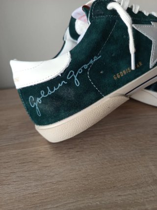 Zapatillas estilo Golden Goose Verde y Plata
