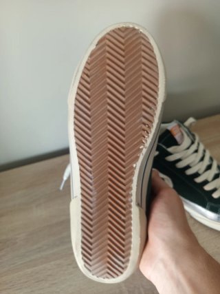 Zapatillas estilo Golden Goose Verde y Plata