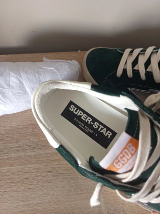Zapatillas estilo Golden Goose Verde y Plata