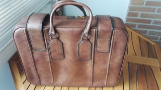 Maleta Vanguard Piel Marrón Vintage