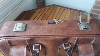 Maleta Vanguard Piel Marrón Vintage